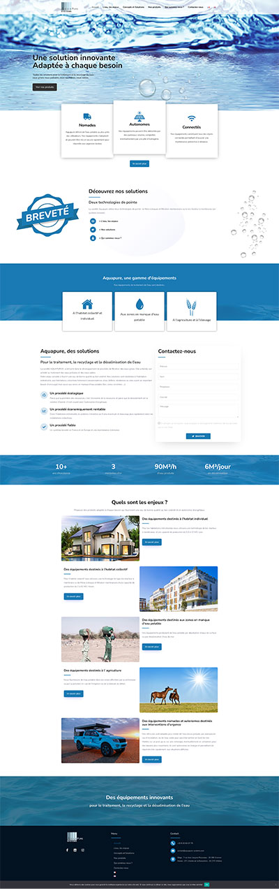 Aquapure Systems un site créé par Arnaud Kinkingnéhun